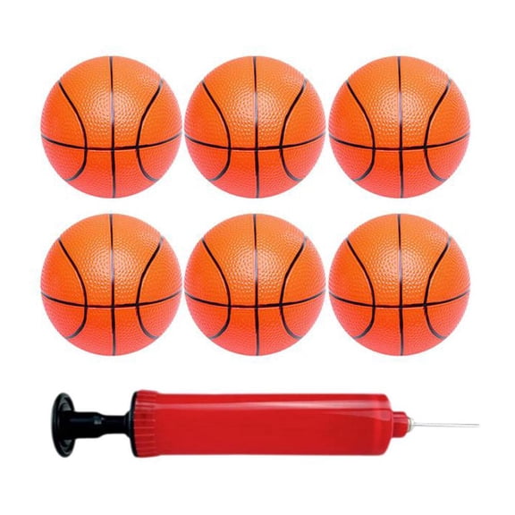 Active Radiance 6PCS Small Mini Children Inflatable BasketballsWith Sports Pump US Kids Toy
