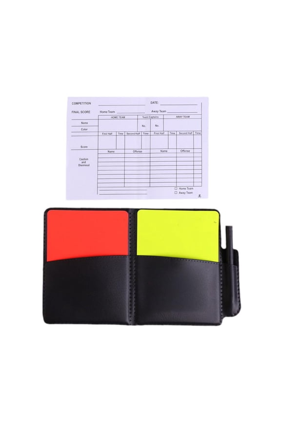 Active Radiance Referee Cards RedYellow Football Sport Wallet Notebook Refs Set' Pen