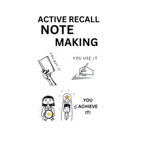 Active Recall Note Making: Active Recall, Note-taking Notebook, Study Planner, Mind Mapping, Topper's notebook, stationa, (Hardcover)