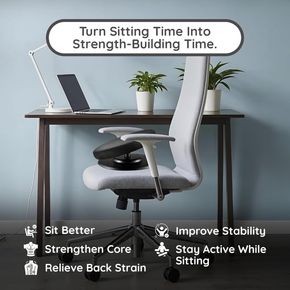 Active Seat Balance Trainer & Core Balance Disc | Portable Chair Posture Corrector for Home or Office | Improve Posture, Core Strength & Stability While Sitting