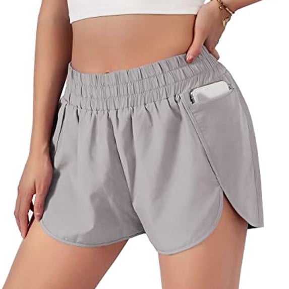 Active Shorts For Women Quick-Dry Running Shorts Workout Sport Layer Yoga Shorts Biker Short With Pockets For Women Summer Vacation