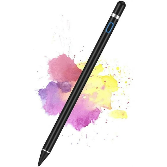 Active Stylus Pen for Android,iOS, iPad/iPad 2/New iPad 3/iPad4/iPad Pro/iPad Mini/iPad Mini 2/3 /4 and Most Tablet,1.5mm Fine Point Rechargeable Digital Stylus PenBlack