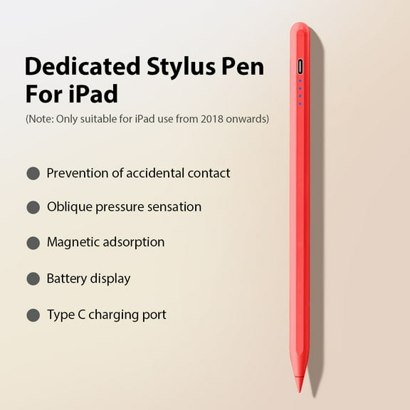 Active Stylus Pen For IPad, Magnetic Wireless Charging Apple Pencil Alternative, Tilt & Pressure Sensitivity With Palm Rejection, Compatible With IPad Pro 12.9/11, Air 5/4, Mini 6, IPad 10/9/8/7/6