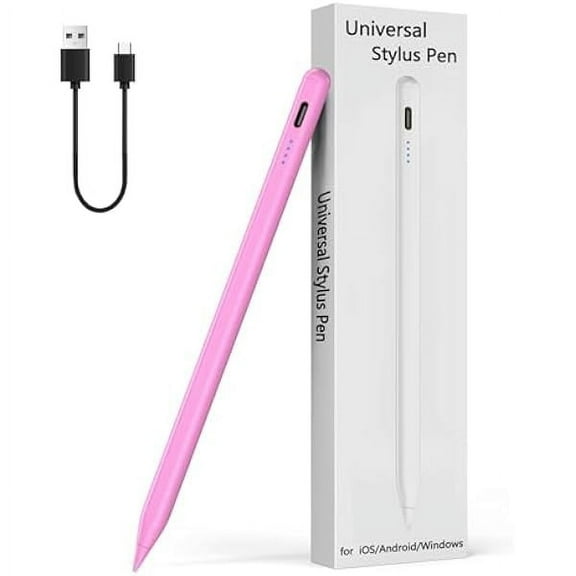Active Stylus Pen for Touchscreen Android iPhone Tablet PhoneTouch Screen Pen Compatible with iPhone/iPad/Pencil/Samsung/iOS/Lenovo/Huawei - Pink