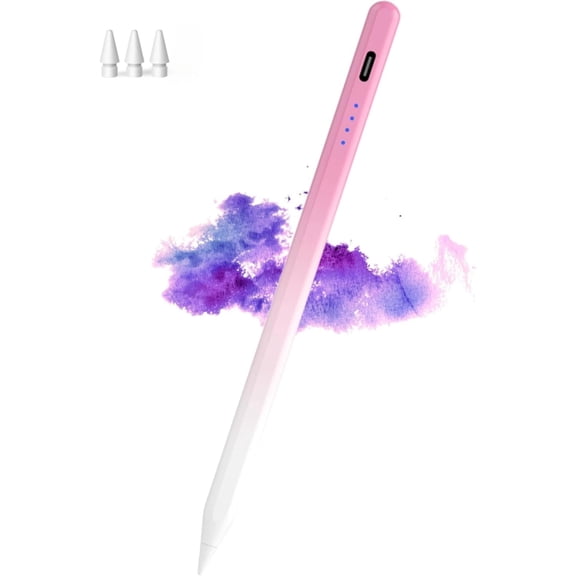 Active Stylus Pen for iPad(2018-2024), Pencil for Pad 9th&10th Generation with Tilt, Palm Rejection, Digital Pen Compatible with Apple iPad 6/7/8/9/10, Pro 11/12.9 inch, Mini 5/6, Air3/4/5