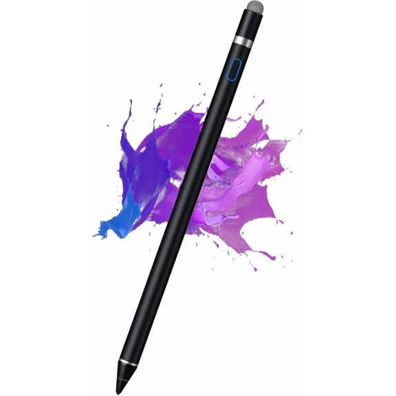 Active Stylus Pen for iPhone/iPad/Android, Pencil with Dual Touch Function, Rechargeable Digital Fine Point Pen for Apple iPad Pro/Air/Mini/iPhone/Switch/Phone/Samsung/Tablet Drawing & Writing