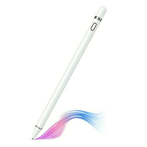 Active Stylus Pens for Touch Screens,Stylus Pencil Compatible for Apple,Capacitive Pencil for Kid Student Drawing,Writing,High Sensitivity,for Touch Screen Devices Tablet,Smartphone (White)