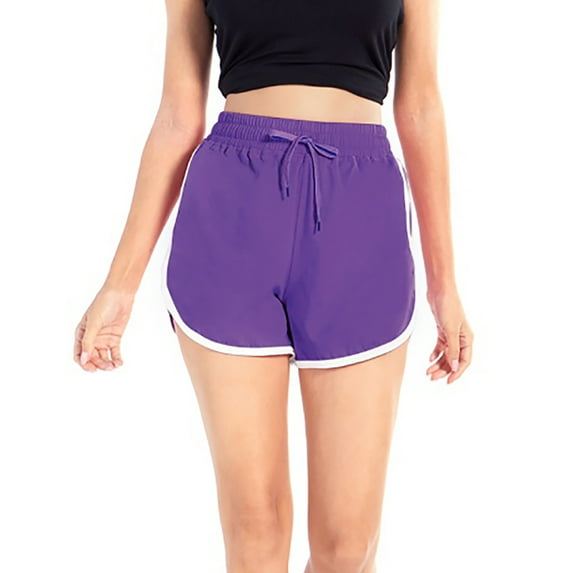 Active Teen Girls Yoga Shorts Dolphin Shorts Drawstring Summer Running Fitness Gym Dance Workout Shorts,High Waisted Girls Sorts Shorts for PE Practice Training Fitness,S-XL Black