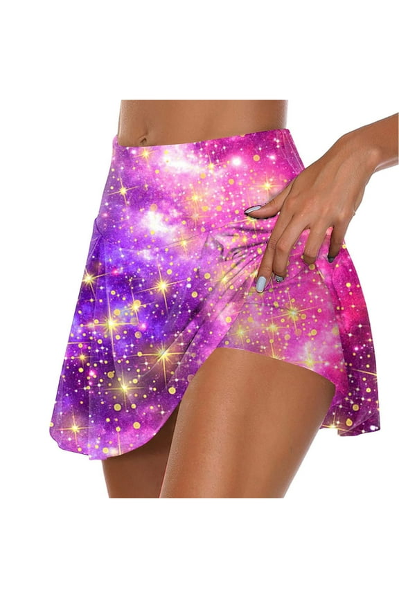 Women's Tennis Skirts Built-in Shorts High Waist Athletic Golf Skirts Workout Skorts for Sports Running Gym Training