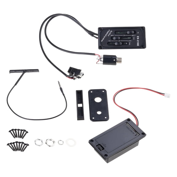 Active Tone Control Electric Violin Piezo Preamp Pickup Noise Low Operations for Clear Sound Output