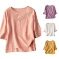 thumbnail image 1 of Active Tops Women Casual Tees Running Shirts Women Long Sleeves Apparel T Women T Shirt Summer Women Thin Long Sleeve Shirt Long Sleeve Compression Shirt Women Loose Fit Workout Pink XL, 1 of 4