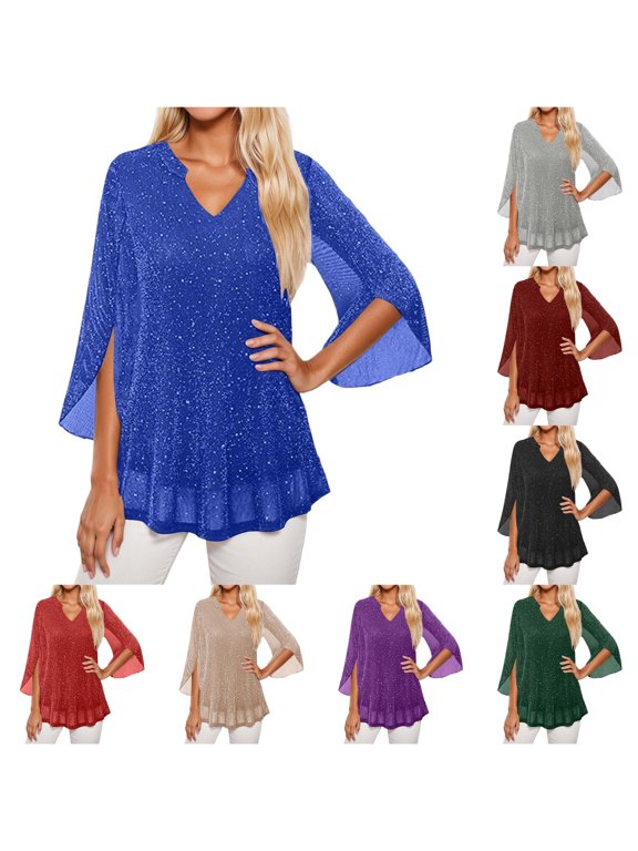 Active Tops Women Double Layer Thread Mesh Womens Loose Fit Workout Shirts Womens Too Casual Women Summer Striped Tee Women Ringer Tee Tee Fashion Tops Loose Workout Shirt Women T Blue L