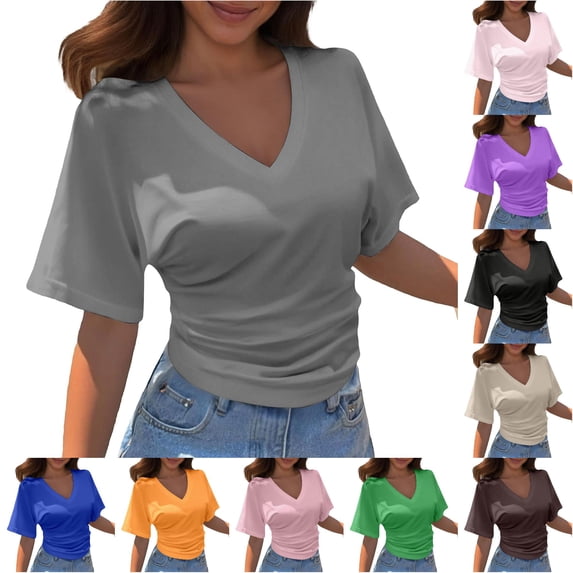 Active Tops Women Long Sleeve Shirt Women Shirts Compression Comfortable Workout Shirts Women Casual Short Sleeve Women Running Long Sleeve Womens T Shirts Short Sleeve Loose Fit Gray M
