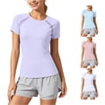 thumbnail image 1 of Active Tops Women Performance Short Sleeve Tee for ActiveLifestyle Breathable Everyday Workout Top Women’s Sportswear Multicolor XXL, 1 of 6