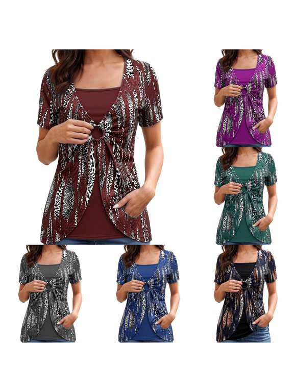 Active Tops Women Shirt Polyester Spandex Womens T Shirt Loose Fit Womens Summer Tunics Athletic Short Sleeve Shirt Women Yoga Shirts Women Long Tee Shirt T Shirts Long Sleeve Red 5XL