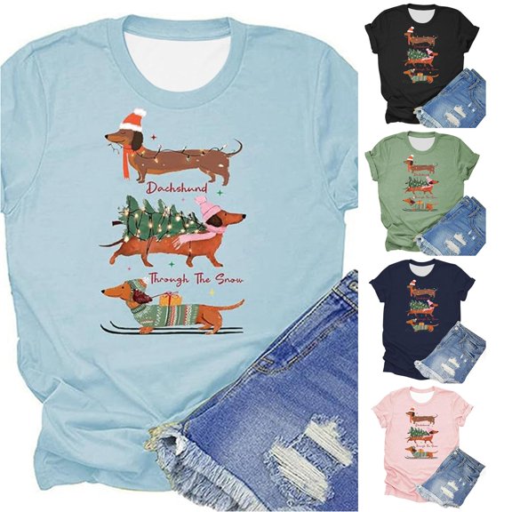Active Tops Women Spandex Women Long Sleeve Casual T Shirt Top Women's Summer Shirts Mod Bod Tops T Neck Tops for Women Pack of Shirts for Women Fit T Shirts Shirt Short Sleeve Blue S