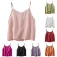 thumbnail image 1 of Active Tops Women Summer Casual Sleeveless Tank Top for Women with Lightweight Chiffon Layering and Relaxed Fit for Everyday Wear Pink XL, 1 of 4