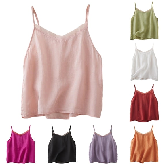Active Tops Women Summer Casual Sleeveless Tank Top for Women with Lightweight Chiffon Layering and Relaxed Fit for Everyday Wear Pink XL
