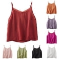 thumbnail image 1 of Active Tops Women Summer Casual Sleeveless Tank Top for Women with Lightweight Chiffon Layering and Relaxed Fit for Everyday Wear Red M, 1 of 4