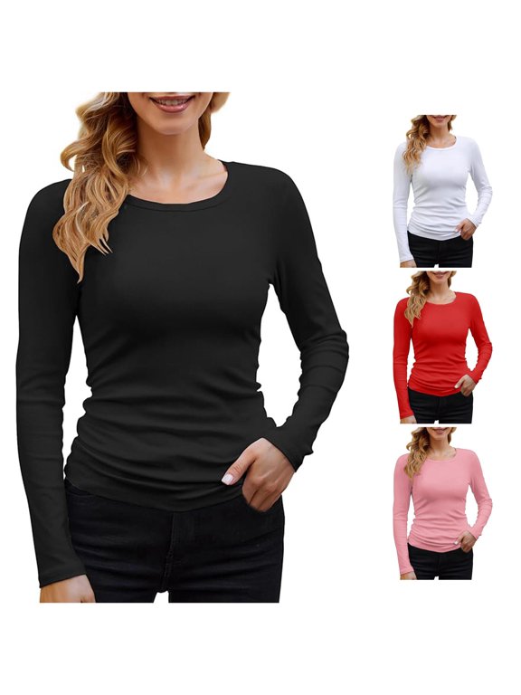 Active Tops Women Tops for Leggings Short Sleeve Loose Work Tops Women Short Sleeve Shirts for Woman Mod Bod Tops Womens T Shirts Casual Tee Fashion Layering Long Sleeve Shirts Black XXL