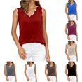 thumbnail image 1 of Active Tops Women Versatile Lightweight Knit Tank Top for Daily and Travel Classic Solid Sleeveless Crewneck Ready Easy Layering for Summer Red XXL, 1 of 4
