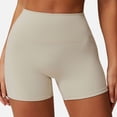 thumbnail image 1 of Active Women's High Waist Ruched Seamless Shorts with Stretch Fabric - X Large, Off White, 1 of 6