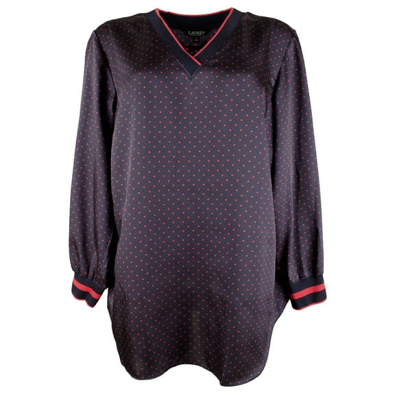 Active Women's Plus Size Polka Dot Print Top Blouse 1X