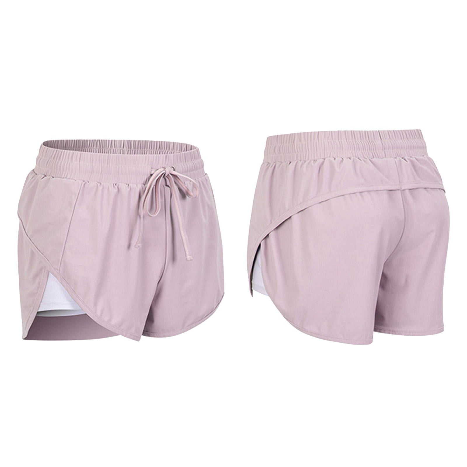Active Womens Shorts Casual Alignment Breathable Solid Color Womens