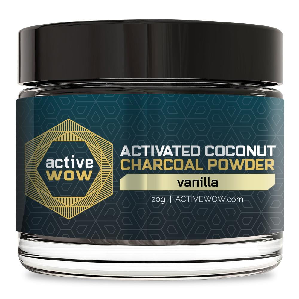 Active Wow Activated Charcoal Teeth Whitening Powder, Vanilla