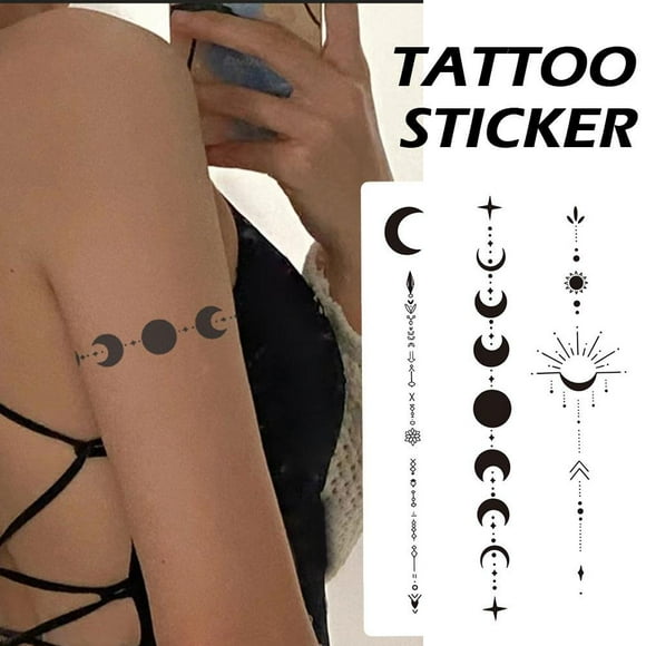ActiveGlam Tattoo Sticker Moon Tattoo Sticker Waterproof Longlasting Women Magic Tat HOT D9B0