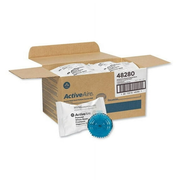 Activeaire Powered Whole-Room Freshener, Coastal Breeze, Gel, Cartridge, 12/carton | Bundle of 5 Cartons