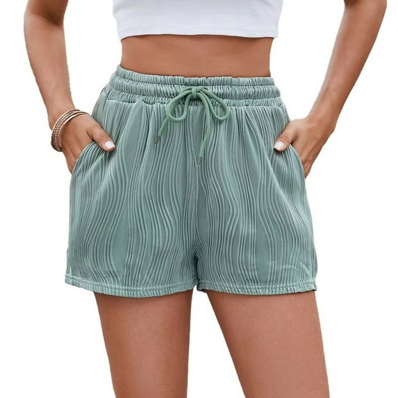 Activewear Lounge Textured Shorts Dark Green L