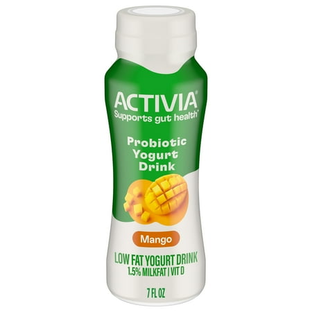Activia Mango Low Fat Probiotic Yogurt Drink, Helps Support Gut Health, 7 fl oz