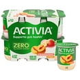 thumbnail image 1 of Activia ZERO 0g Added Sugar Strawberry Banana and Peach Nonfat Probiotic Yogurt Cups, Helps Support Gut Health, 4 oz, 12 Count, 1 of 16