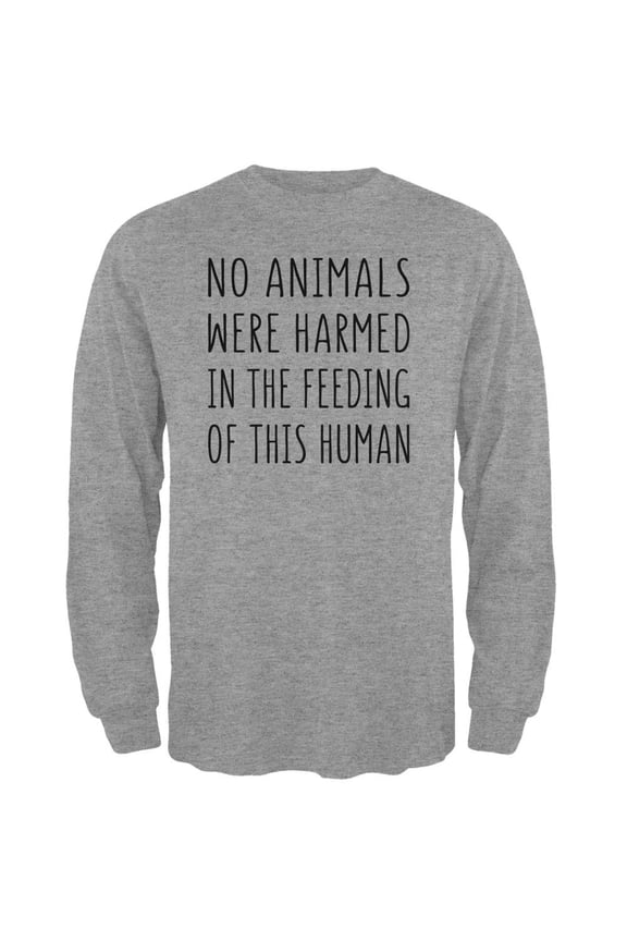 Activist No Animals Were Harmed in the Feeding of this Human Mens Long Sleeve T Shirt Heather X-LG