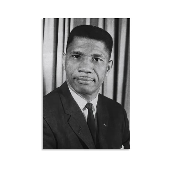 Activists for African-American Civil Rights Medgar Evers Retro Poster Art Poster Canvas Painting Decor Wall Print Photo Gifts Home Modern Decorative Posters 16x24inch(40x60cm)