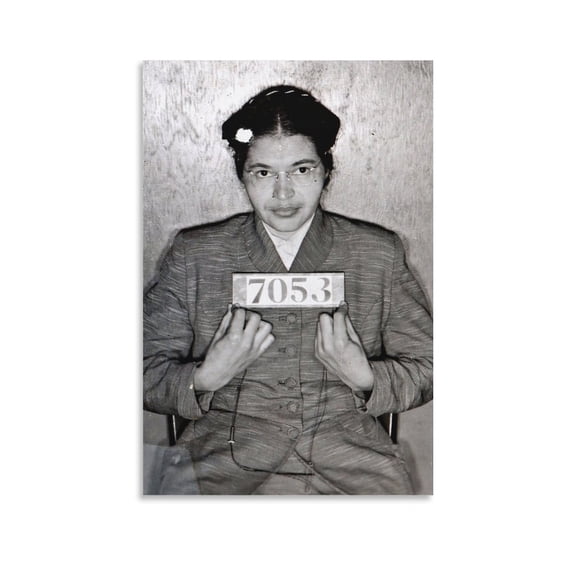 Activists for African-American Civil Rights Rosa Parks Retro Poster Poster Decorative Painting Canvas Wall Art Living Room Posters Bedroom Painting 24x36inch(60x90cm)