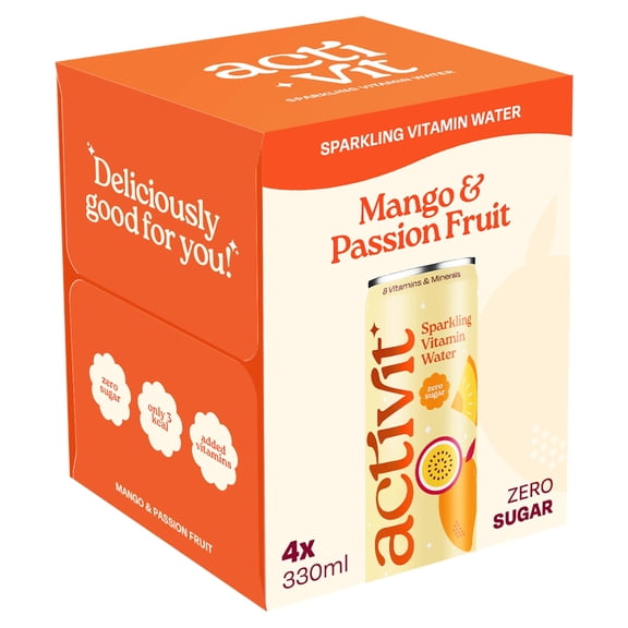 Activit Tropical Drink 330Ml X4, Imported from Britain