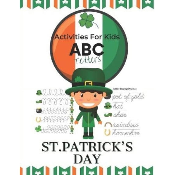 Activities For Kids ABC Letters St.Patrick's Day Angel Cat (Paperback)