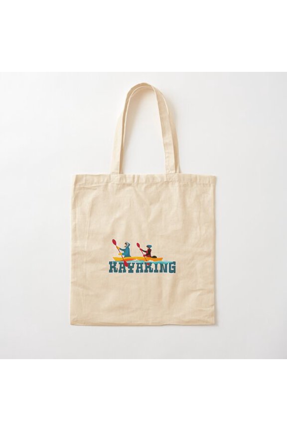 Activities Outdoor Adventure Kayaking Gift Canvas Tote Bags, Reusable Shopping Bag