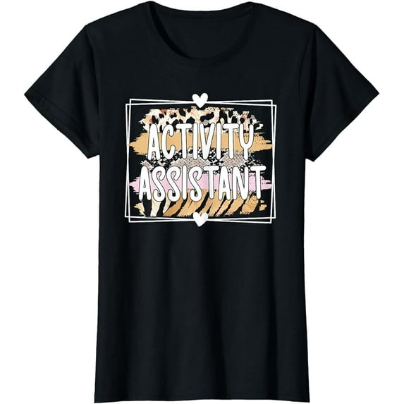 Activity Assistant Women's Crew Neck Casual Short Sleeve Vintage Summer Graphic T-Shirt