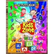 Activity Book Kids zone Activities Workbook Game For Learning, Coloring, Puzzles, Word Search and More, Paperback