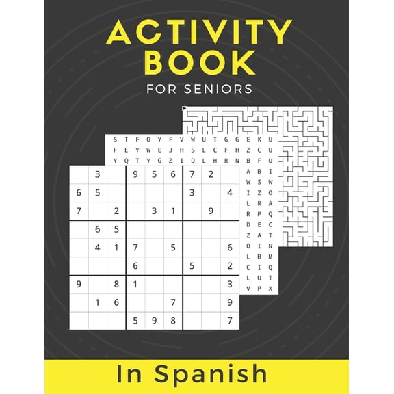 Activity Book For Seniors In Spanish: Large Print Puzzle Book Gift With Solutions...Mixed Puzzle Book For Adults With Su, (Paperback)