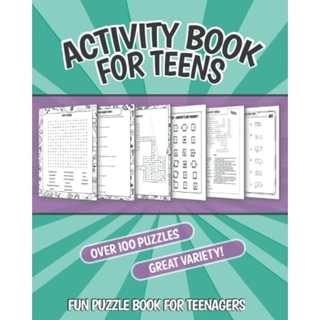 Pre-Owned Activity Book for Teens: Fun Puzzle Book for Teenagers; Word Searches, Crosswords, Mazes, Cryptograms, Unscramble, Sudoku, Trivia, and More! Paperback