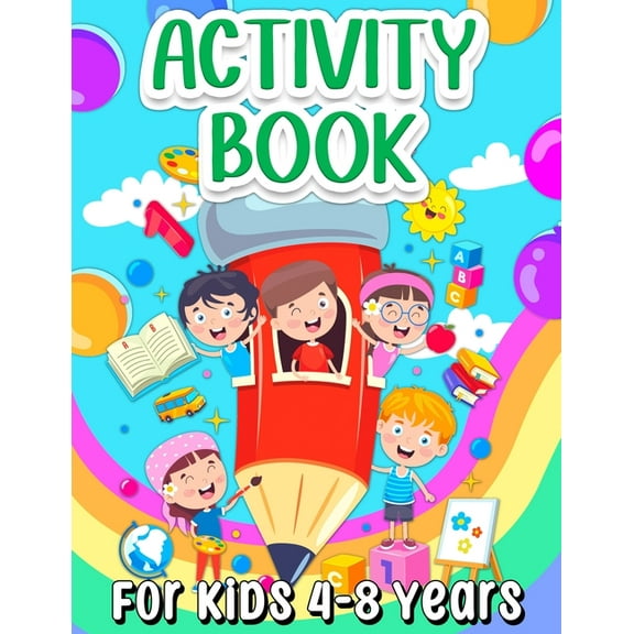 Activity Book for Kids 4-8 Years Old, (Paperback)