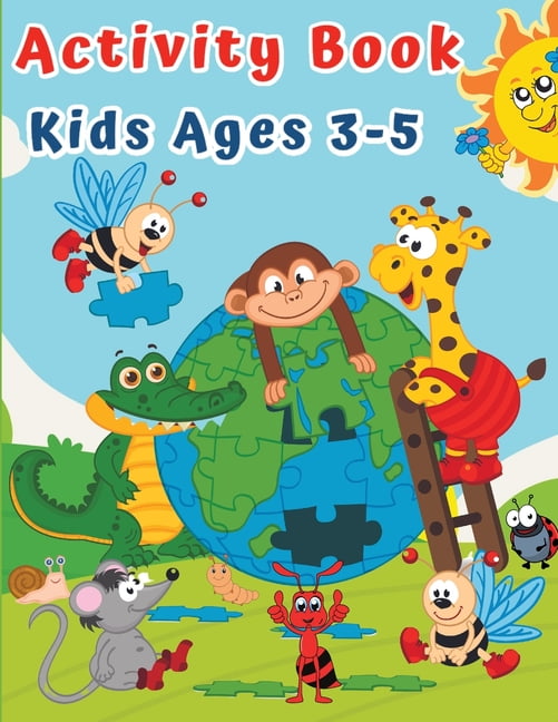Estelle Designs Activity Book for Kids Ages 3-5: Puzzles & Learning ...
