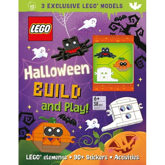Activity Book with Minifigure Lego Books: Halloween Build and Play! (Paperback)