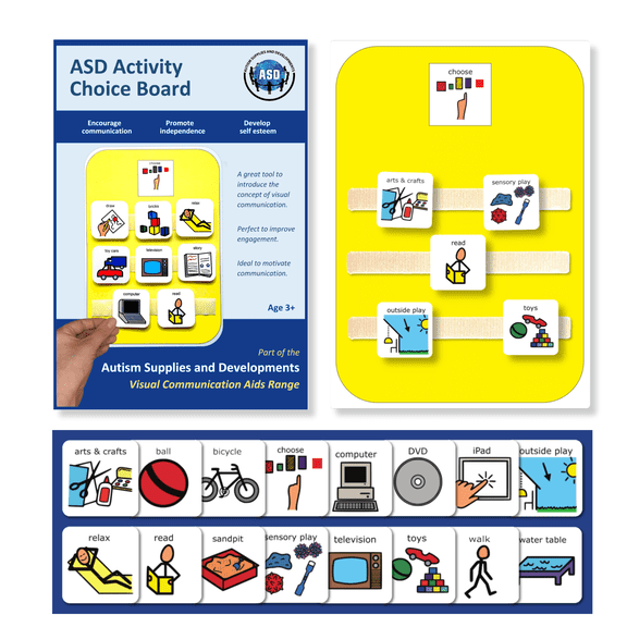 Activity Choice Board  Visual Cards Activity Choice compatible with PECS Symbols and Boardmaker PCS Software (for non verbal, ADHD, ASD, Autism, Kids, Children, Toddlers)