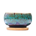 thumbnail image 1 of Offer Countdown! Circular Glazed Ceramic Pottery Planter Set Unique窑变Color Blend Succulent Garden Pot Display Flower Pots Practical Home Decor 3.9" X 2.0", 1 of 5