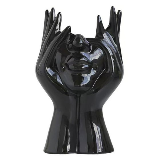 Offer Countdown! White Face Vase Unique Ceramic Vase For Home Desktop Ornament Practical Home Decor 6.7" X 4.1"